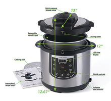 Load image into Gallery viewer, 6-Quart Electric Pressure Cooker Plus
