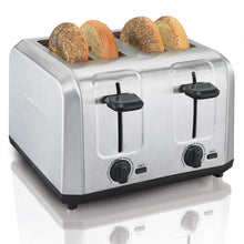 Load image into Gallery viewer, Brushed Stainless Steel 4-Slice Toaster