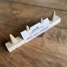 Load image into Gallery viewer, Wood Dibbler for Seed Trays & Beds- Line Seed Hole Maker