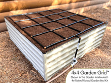 Load image into Gallery viewer, METAL RAISED GARDEN BED KITS WITH GARDEN GRIDS