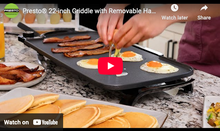 Load image into Gallery viewer, 22&quot; Electric Ceramic Griddle w/removable handles
