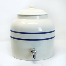 Load image into Gallery viewer, 2.5 GALLON CERAMIC CROCK WITH LID AND STAINLESS STEEL SPIGOT
