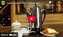 Load image into Gallery viewer, 12 Cup Stainless Steel Perk Coffee Maker
