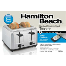 Load image into Gallery viewer, Brushed Stainless Steel 4-Slice Toaster
