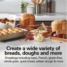 Load image into Gallery viewer, ARTISAN DOUGH &amp; BREAD MAKER, WHITE &amp; STAINLESS
