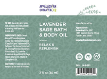 Load image into Gallery viewer, Lavender Sage Bath &amp; Body Oil
