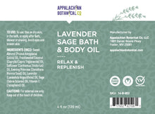 Load image into Gallery viewer, Lavender Sage Bath &amp; Body Oil
