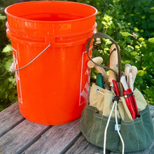 Load image into Gallery viewer, Garden Bucket Bag — Heavy Waxed Canvas
