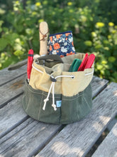 Load image into Gallery viewer, Garden Bucket Bag — Heavy Waxed Canvas
