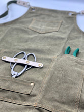 Load image into Gallery viewer, Gardening Apron — Waxed Canvas Apron with Pockets
