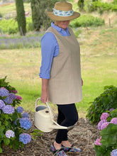 Load image into Gallery viewer, Linen Apron — French Style Crossback
