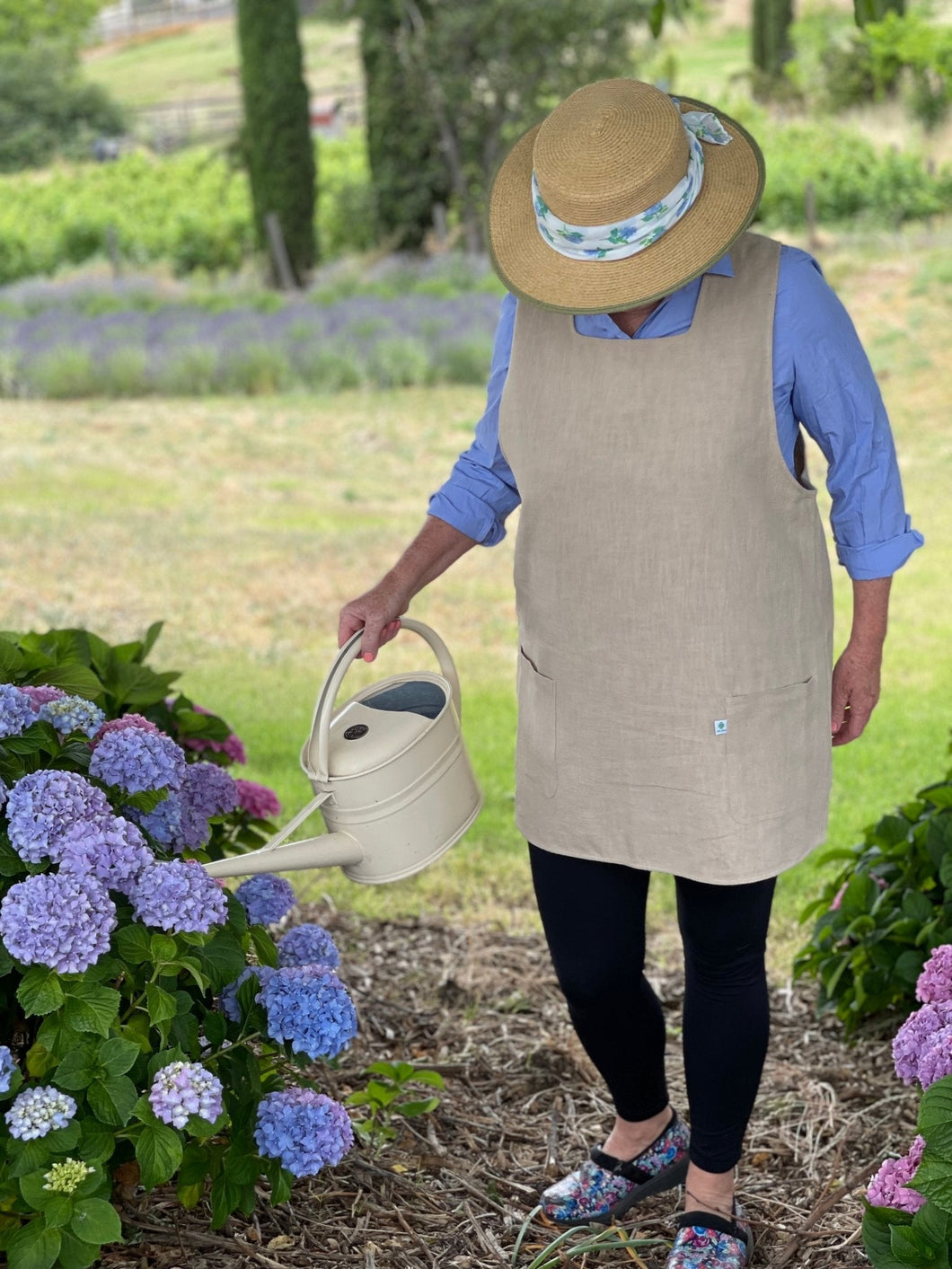 Linen Apron — French Style Crossback