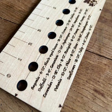 Load image into Gallery viewer, Maple Seed and Bed Ruler — Made in US with American Maple
