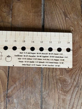 Load image into Gallery viewer, Maple Seed and Bed Ruler — Made in US with American Maple
