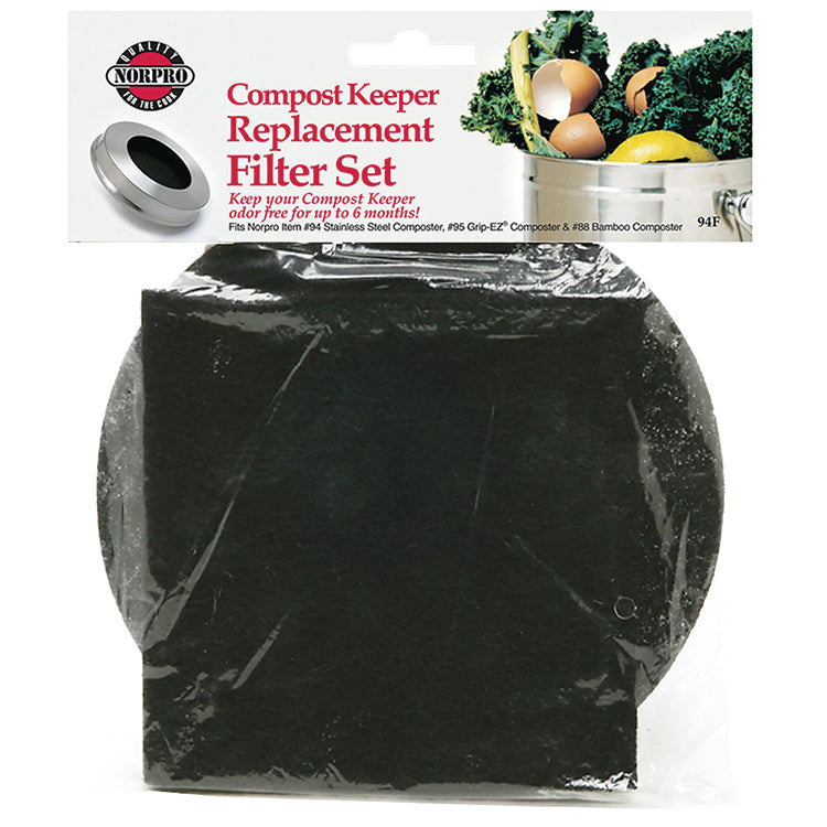 REPLACEMENT FILTERS FOR STAINLESS STEEL COMPOST KEEPER, SET OF 2