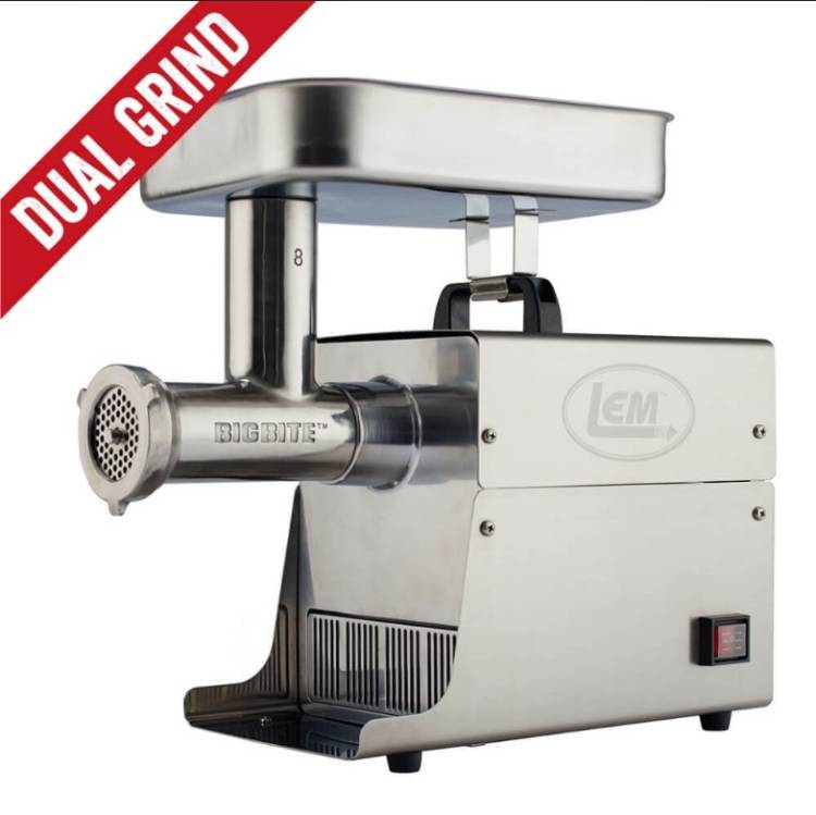 DUAL GRIND #8 BIG BITE MEAT GRINDER - 0.5 HP