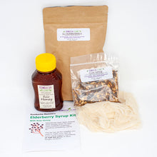 Load image into Gallery viewer, ELDERBERRY SYRUP KIT WITH RAW HONEY
